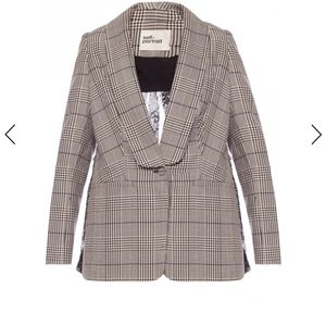 Self portrait checked blazer